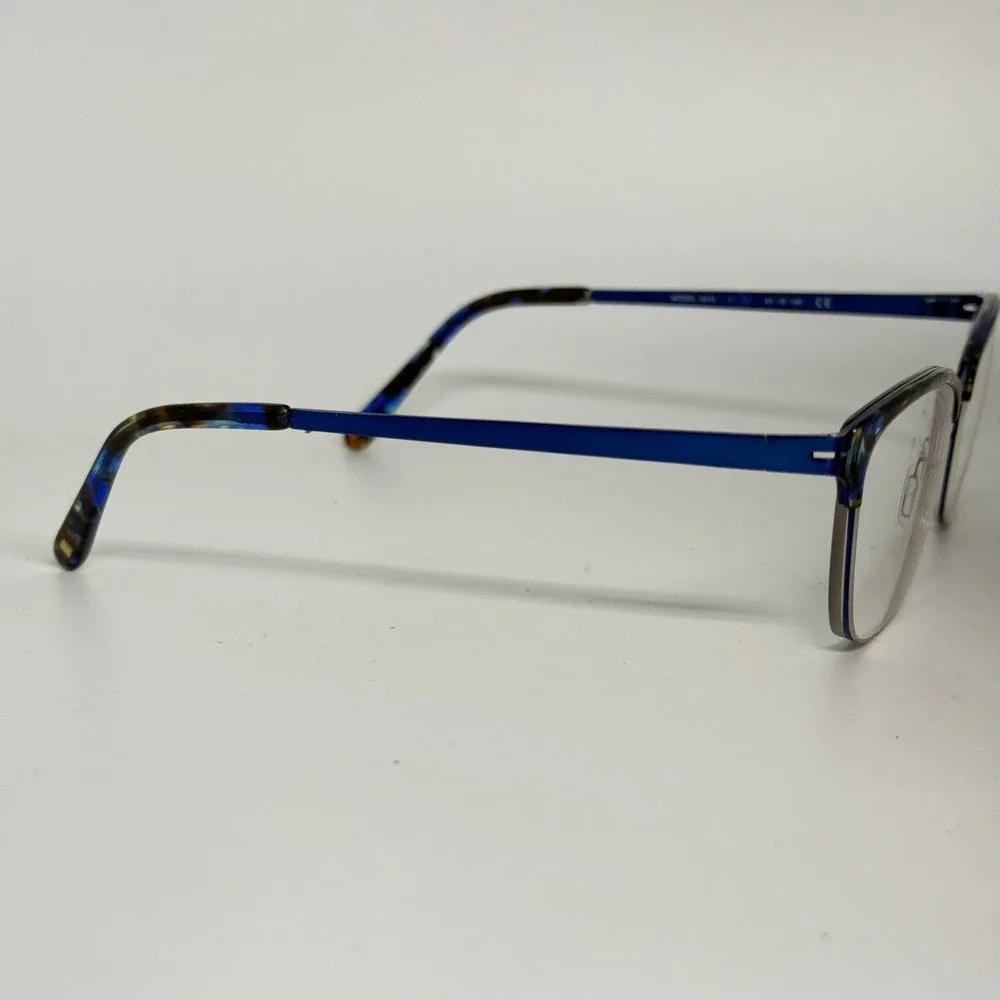 Modo 4515 Titanium Eyeglasses Blue Brown Tortoise Semi Rimless Frames 51-18-140
